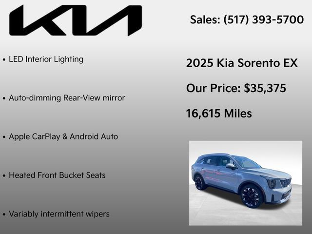 Used 2025 Kia Sorento EX w/ Panoramic Sunroof Package FWD image 17