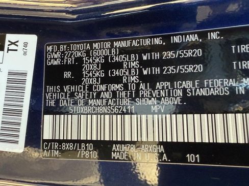 Certified 2022 Toyota Highlander Limited image 27