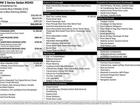 Used 2023 BMW M340i w/ Premium Package RWD image 66