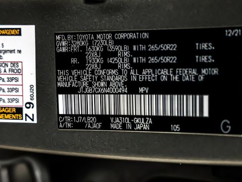 Used 2022 Lexus LX 600 4WD w/ Luxury Package image 26