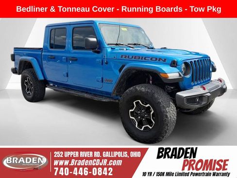 Used 2021 Jeep Gladiator Rubicon w/ Uconnect 4C Nav & Sound Group AWD/4WD image 1