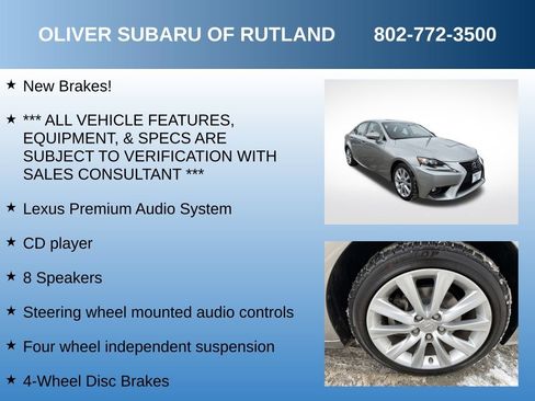 Used 2015 Lexus IS 250 AWD w/ Premium Package image 9