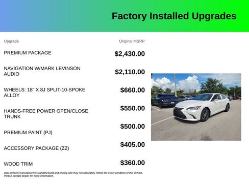 Used 2023 Lexus ES 350 w/ Premium Package FWD image 4