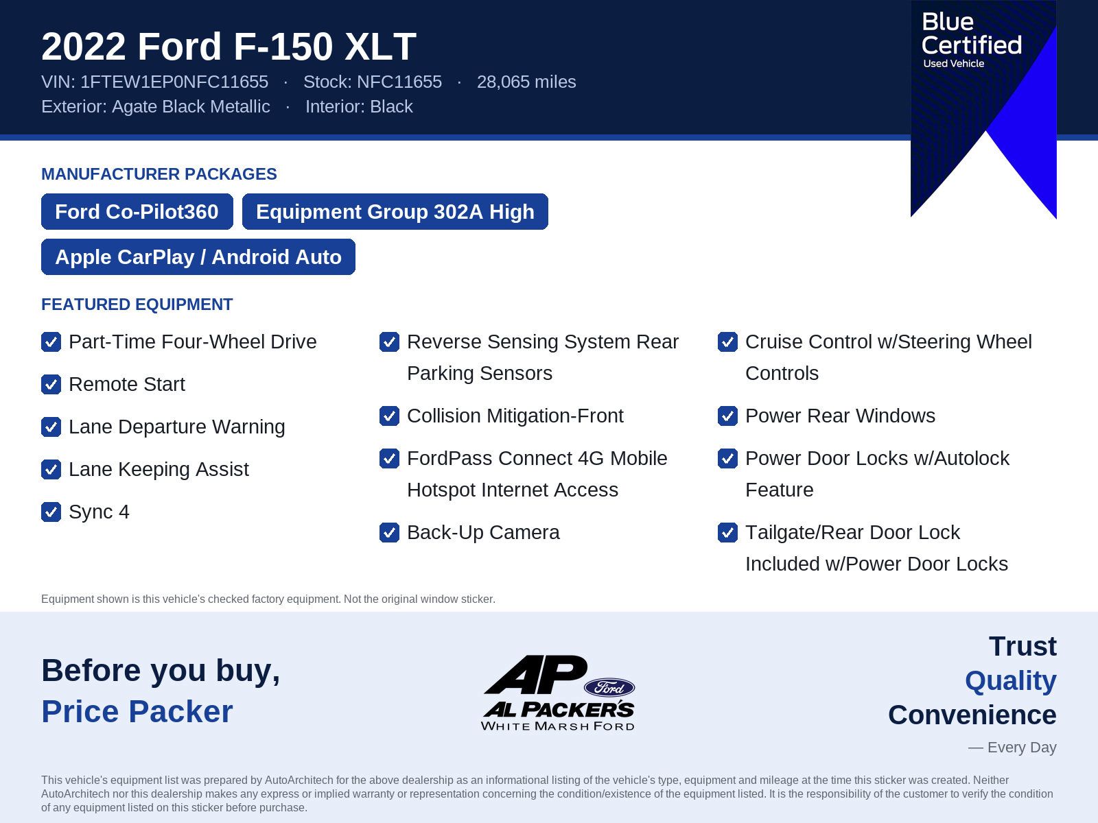 Certified 2022 Ford F150 XLT w/ Equipment Group 302A High AWD/4WD image 10