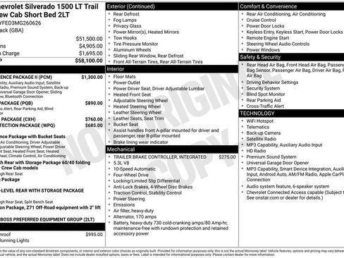 Used 2021 Chevrolet Silverado 1500 LT Trail Boss w/ Convenience Package II AWD/4WD image 2