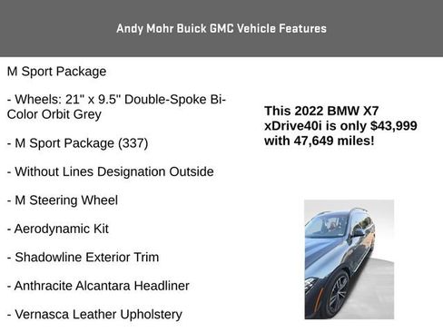 Used 2022 BMW X7 xDrive40i w/ M Sport Package AWD/4WD image 8