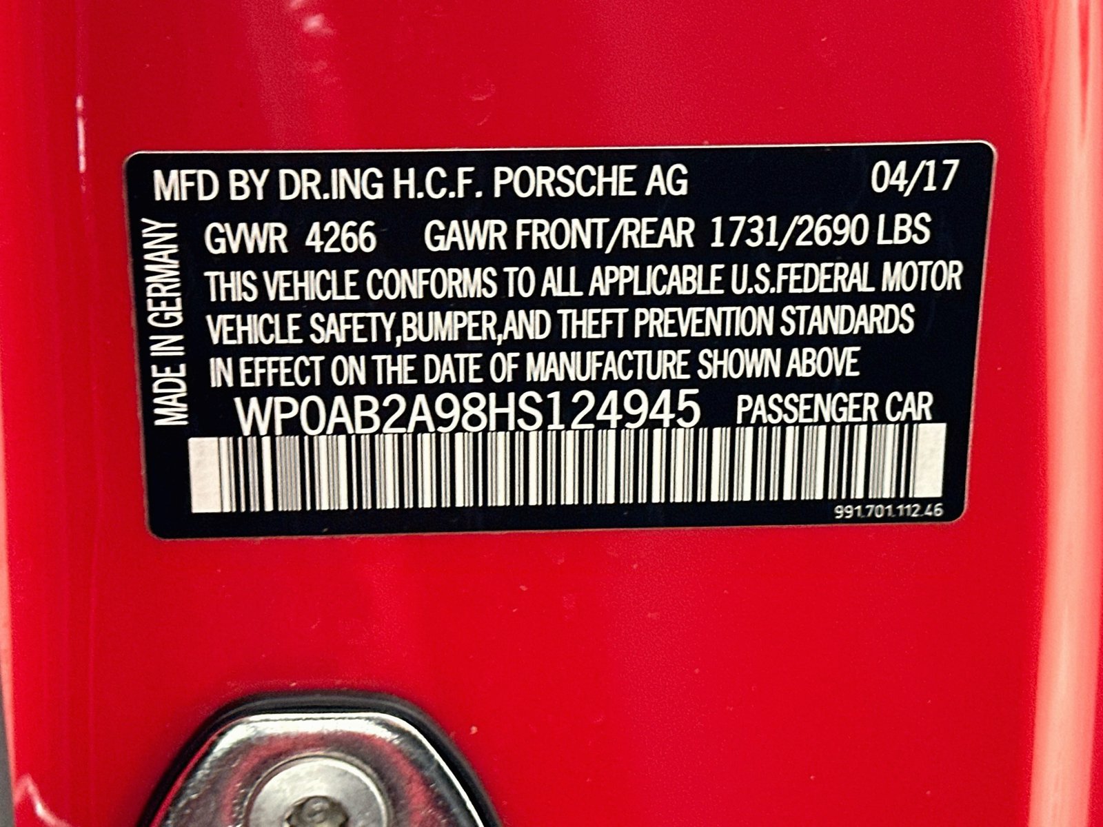 Certified 2017 Porsche 911 Carrera GTS RWD image 46