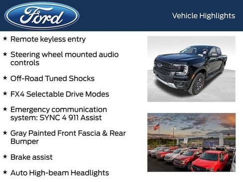 Used 2024 Ford Ranger XLT w/ FX4 Off-Road Package AWD/4WD image 8