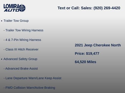 Used 2021 Jeep Cherokee Latitude AWD/4WD image 9