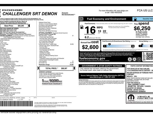 Used 2018 Dodge Challenger SRT Demon image 2