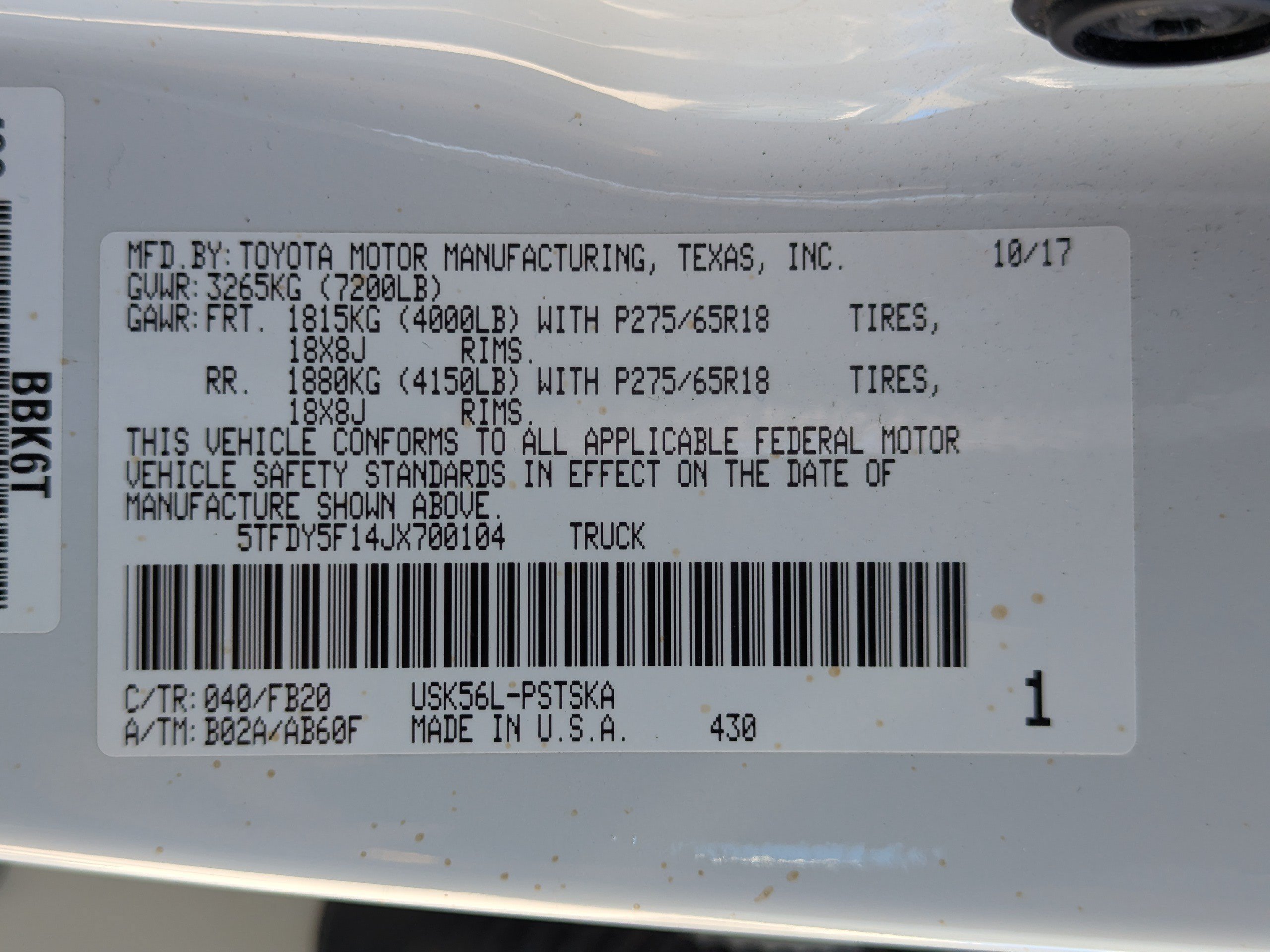 Used 2018 Toyota Tundra SR5 w/ TRD Off Road Package AWD/4WD image 48