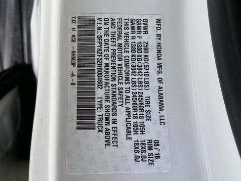 Used 2017 Honda Ridgeline RTL image 44