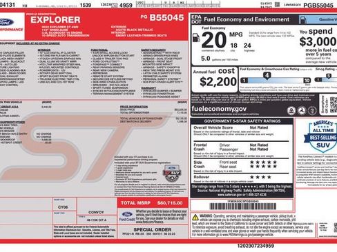 Used 2023 Ford Explorer ST w/ Equipment Group 401A AWD/4WD image 5