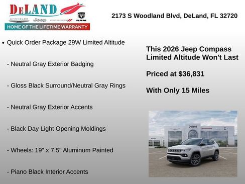New 2026 Jeep Compass Limited w/ Sun, Sound & Navigation Group AWD/4WD image 6