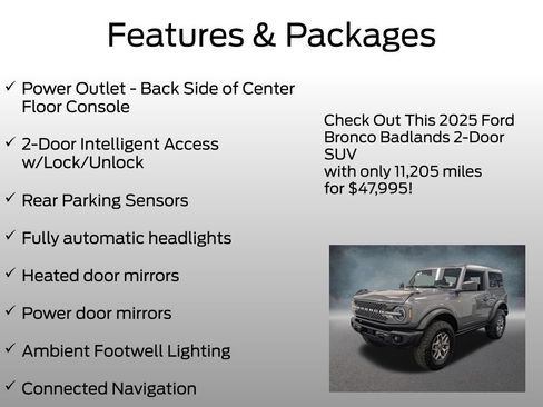 Certified 2025 Ford Bronco Badlands AWD/4WD image 8