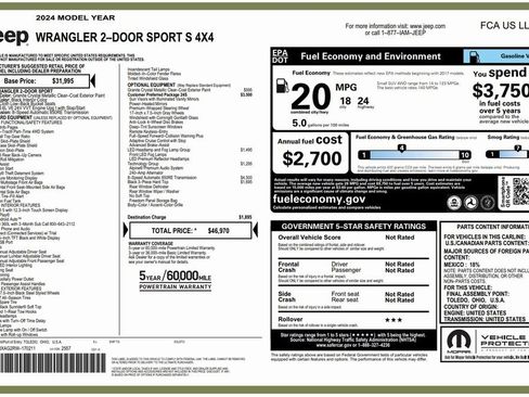 Certified 2024 Jeep Wrangler Sport S image 4