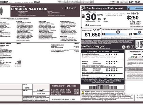 New 2026 Lincoln Nautilus Reserve AWD/4WD image 9