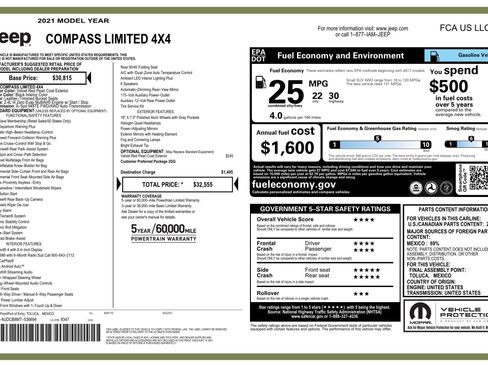 Used 2021 Jeep Compass Limited image 45