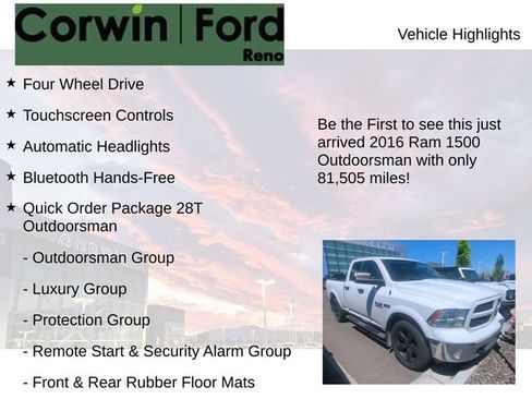 Used 2016 RAM 1500 Outdoorsman AWD/4WD image 4