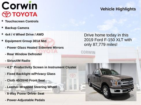 Used 2019 Ford F150 XLT w/ Equipment Group 301A Mid image 7