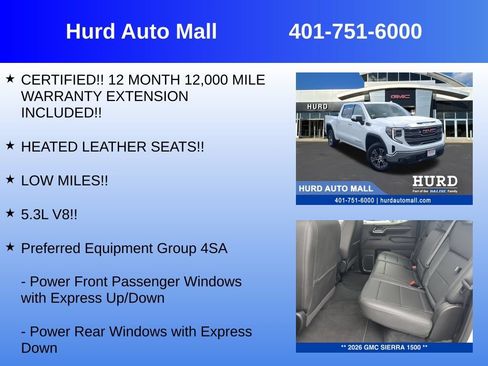 Certified 2026 GMC Sierra 1500 SLT AWD/4WD image 6