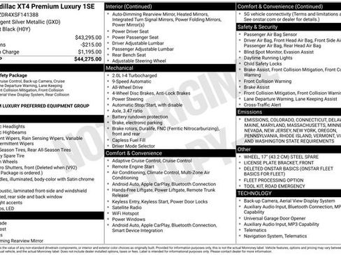 Certified 2025 Cadillac XT4 Premium Luxury image 33