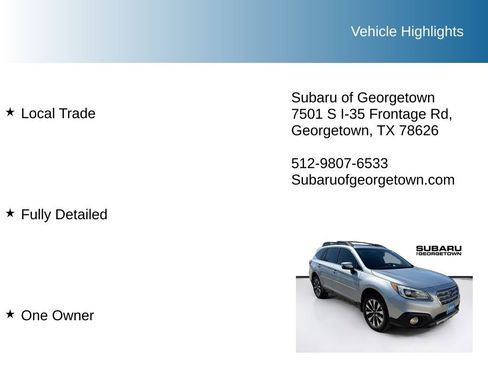 Used 2017 Subaru Outback 2.5i Limited image 10