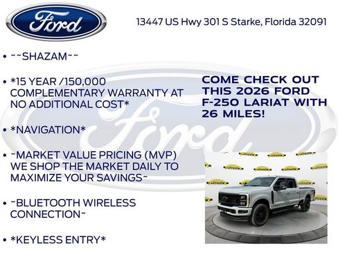 New 2026 Ford F250 Lariat w/ Black Appearance Package image 5