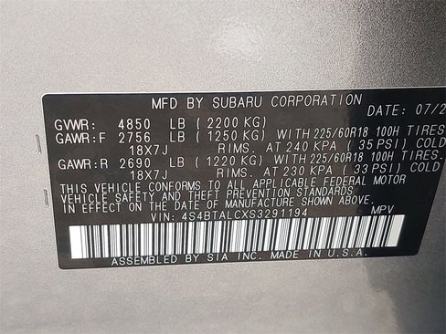 New 2025 Subaru Outback Onyx Edition image 37