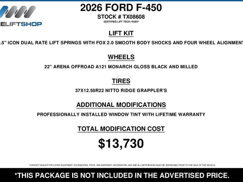 Used 2026 Ford F450 Platinum w/ FX4 Off-Road Package image 2