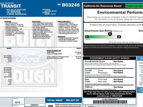 Used 2024 Ford Transit 250 Low Roof w/ Exterior Upgrade Package RWD image 9