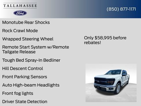 New 2025 Ford F150 XLT w/ Equipment Group 303A High image 65