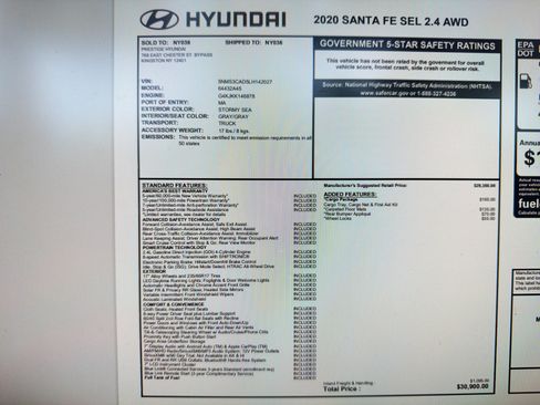 Used 2020 Hyundai Santa Fe SEL w/ Cargo Package AWD/4WD image 25