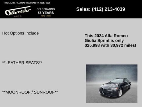 Used 2024 Alfa Romeo Giulia Sprint AWD/4WD image 5