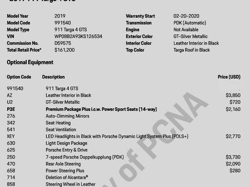 Used 2019 Porsche 911 Targa 4 GTS AWD/4WD image 2