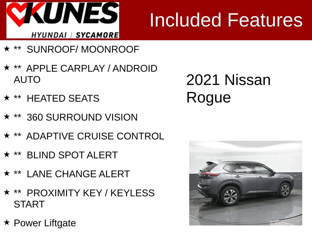 Used 2021 Nissan Rogue SV w/ Premium Package AWD/4WD image 2