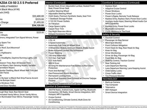New 2026 MAZDA CX-50 AWD 2.5 S w/ Preferred Pkg image 36