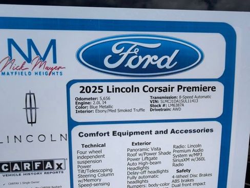 Used 2025 Lincoln Corsair AWD w/ Equipment Group 101A image 38