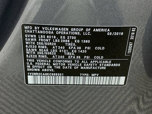 Used 2019 Volkswagen Atlas SEL Premium AWD/4WD image 28