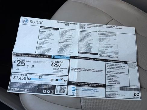 Used 2017 Buick LaCrosse Essence w/ Sights and Sounds Package FWD image 25