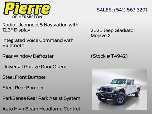 New 2026 Jeep Gladiator Mojave AWD/4WD image 24