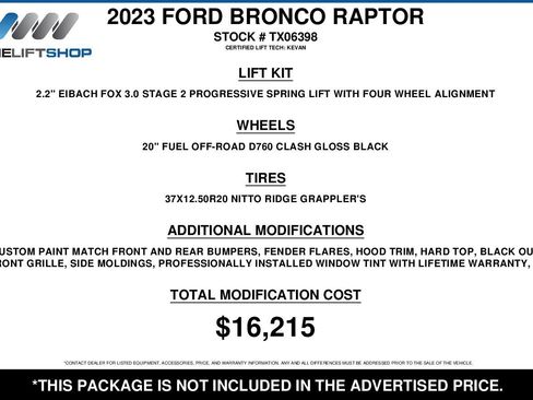 Used 2023 Ford Bronco Raptor image 2