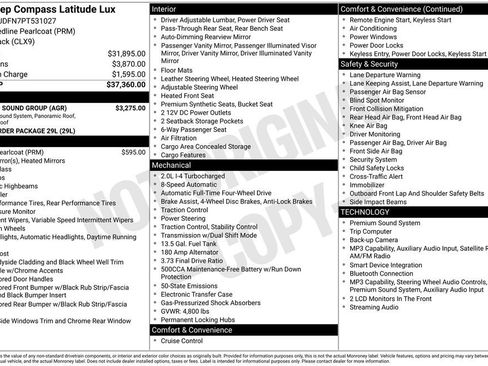 Used 2023 Jeep Compass Latitude w/ Sun and Sound Group AWD/4WD image 2