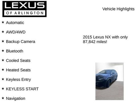 Used 2015 Lexus NX 200t AWD w/ Premium Package image 8