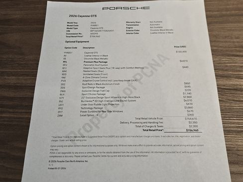 New 2026 Porsche Cayenne GTS AWD/4WD image 29