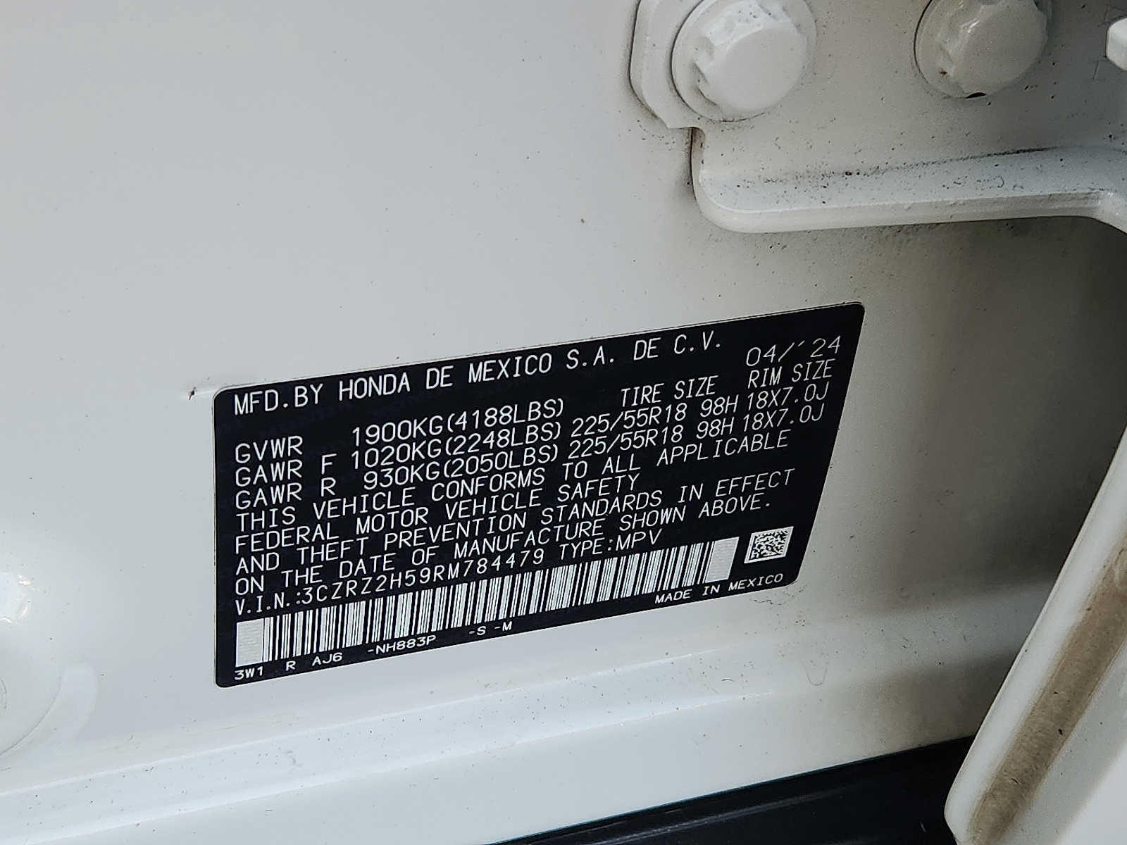 Certified 2024 Honda HR-V Sport image 27