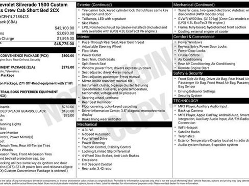 Used 2020 Chevrolet Silverado 1500 Custom Trail Boss w/ Custom Convenience Package AWD/4WD image 37