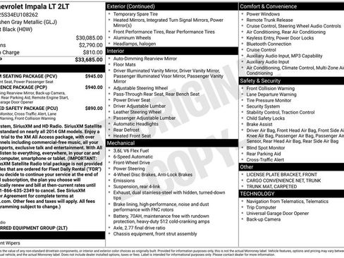 Used 2014 Chevrolet Impala LT w/ Premium Seating Package FWD image 40