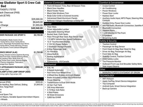 New 2026 Jeep Gladiator Sport AWD/4WD image 29
