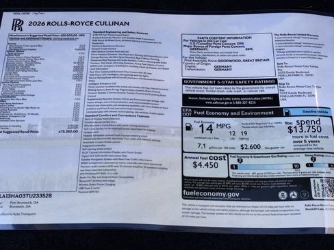 New 2026 Rolls-Royce Cullinan image 12